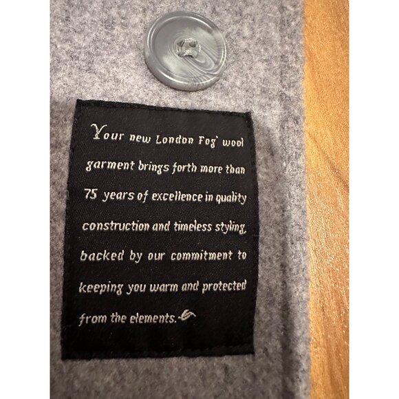 London Fog Wool Blend Coat – Women’s Size 10P – Classic Gray - Picture 8 of 12